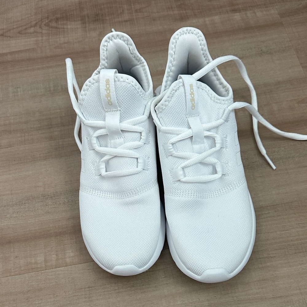 Adidas Cloudfoam Woman’s White Sneakers, size 8